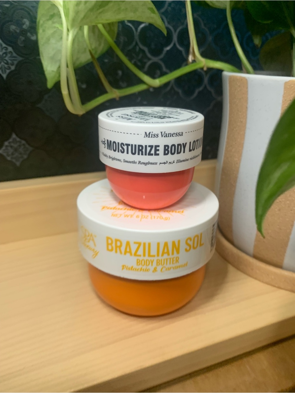 Miss Vanessa Lotion + Brazilian Sol Lotion Pistachio & Caramel Body Butter